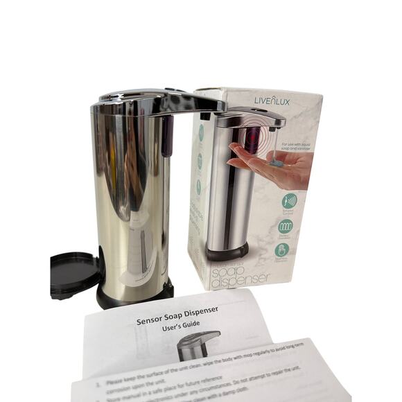 NEW Livenlux Motion Sensor Soap Dispenser Stainless Steel Touchless NIB - Picture 2 of 8